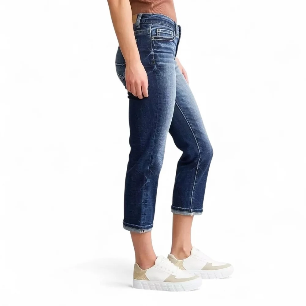 BKE Women's Payton Cuffed Stretch Capri Jean BGK413 Size 30 NWOT - Picture 2 of 16